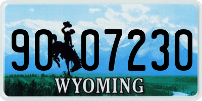 WY license plate 9007230
