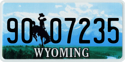 WY license plate 9007235