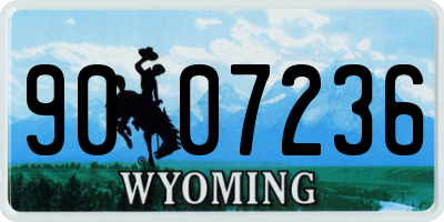 WY license plate 9007236