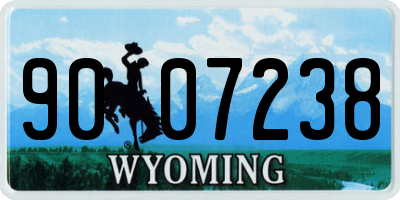 WY license plate 9007238