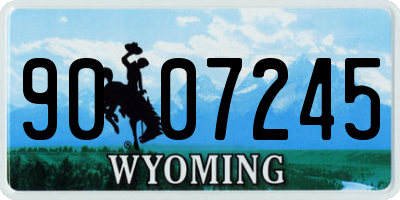 WY license plate 9007245