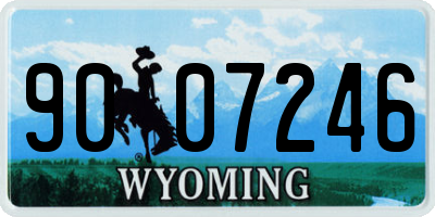 WY license plate 9007246
