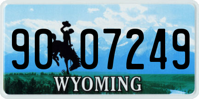 WY license plate 9007249