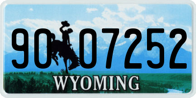 WY license plate 9007252