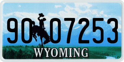 WY license plate 9007253