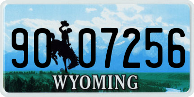 WY license plate 9007256