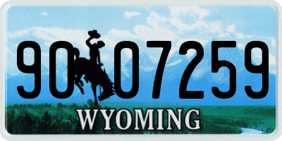 WY license plate 9007259