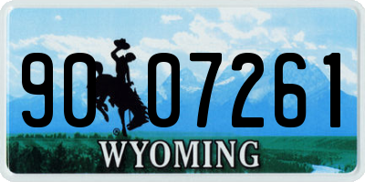 WY license plate 9007261