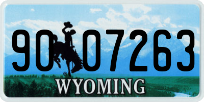 WY license plate 9007263