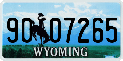 WY license plate 9007265