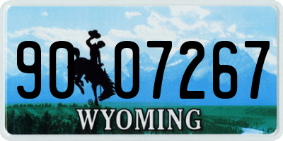 WY license plate 9007267