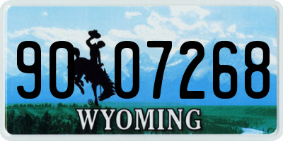 WY license plate 9007268