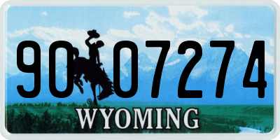 WY license plate 9007274