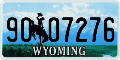 WY license plate 9007276