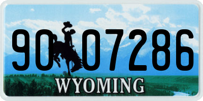 WY license plate 9007286