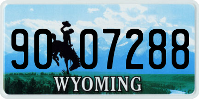 WY license plate 9007288