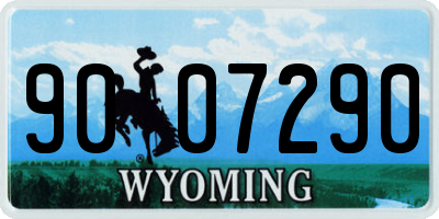 WY license plate 9007290