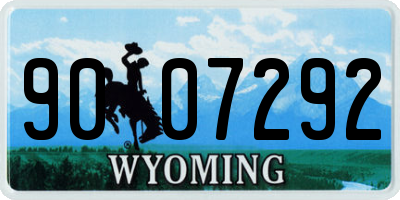 WY license plate 9007292