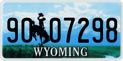 WY license plate 9007298
