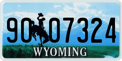 WY license plate 9007324