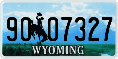 WY license plate 9007327