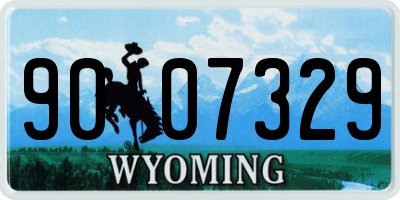 WY license plate 9007329