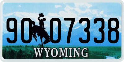 WY license plate 9007338