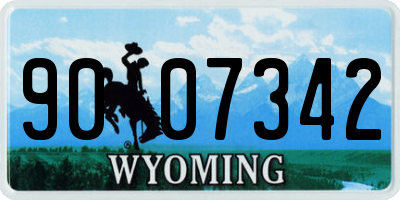 WY license plate 9007342