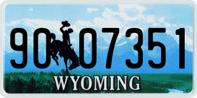 WY license plate 9007351