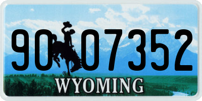 WY license plate 9007352