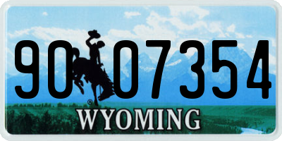 WY license plate 9007354