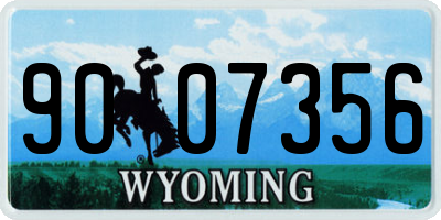 WY license plate 9007356