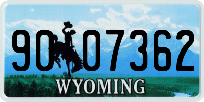 WY license plate 9007362