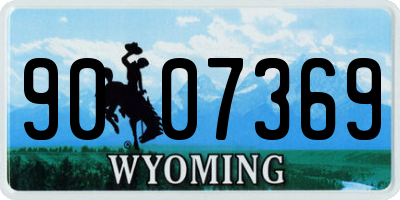 WY license plate 9007369