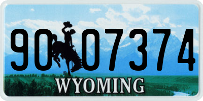 WY license plate 9007374