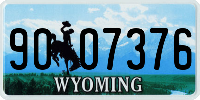 WY license plate 9007376