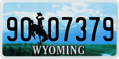 WY license plate 9007379