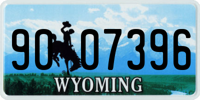 WY license plate 9007396