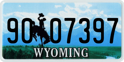 WY license plate 9007397