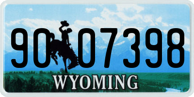 WY license plate 9007398