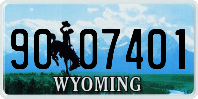 WY license plate 9007401