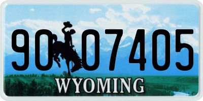 WY license plate 9007405