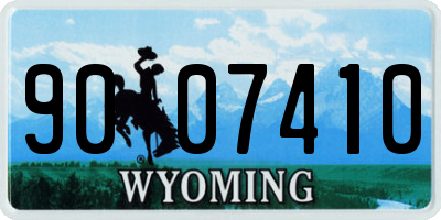 WY license plate 9007410