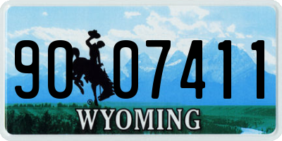 WY license plate 9007411