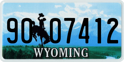 WY license plate 9007412