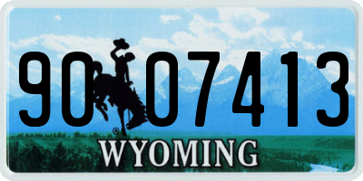 WY license plate 9007413