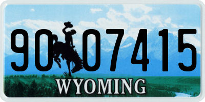 WY license plate 9007415