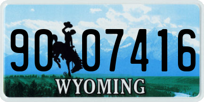 WY license plate 9007416