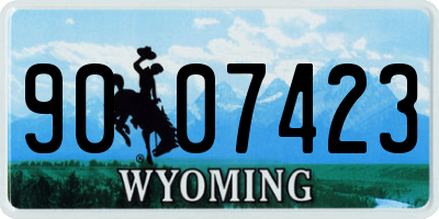 WY license plate 9007423