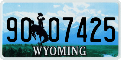 WY license plate 9007425